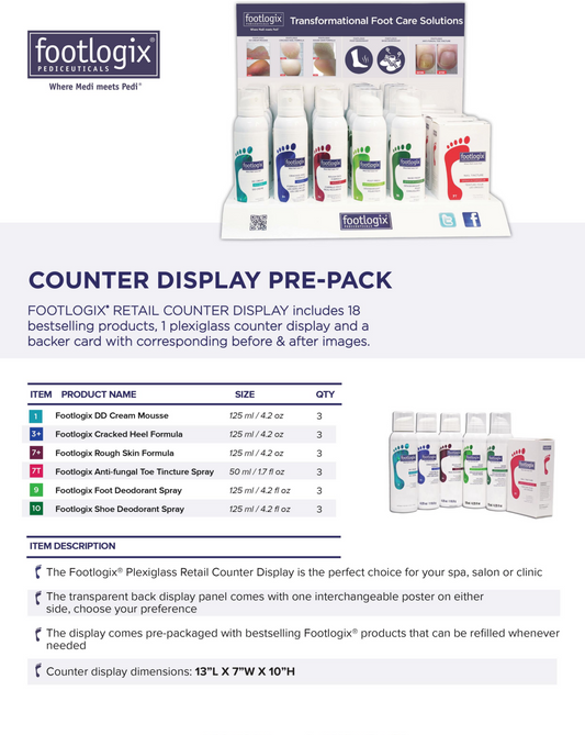 Footlogix Counter Retail Display 31pc