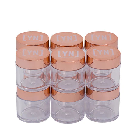 YN Empty Mixing Jars Gold Lid 12pk