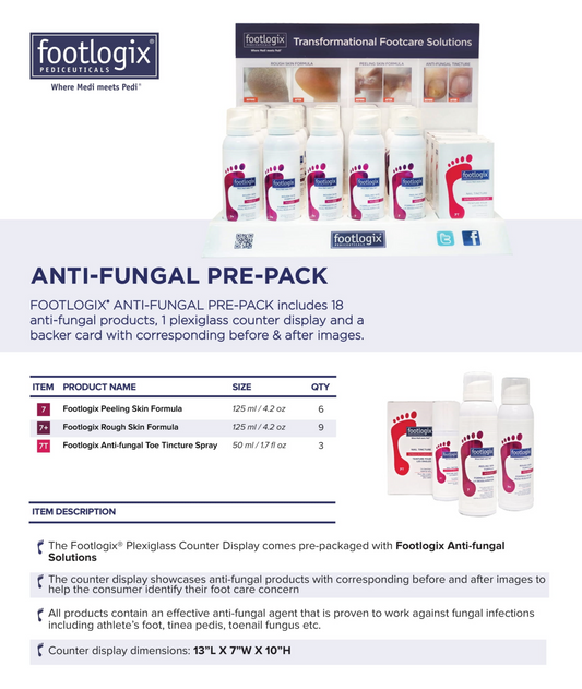 Footlogix Anti Fungal Retail Display 31pc